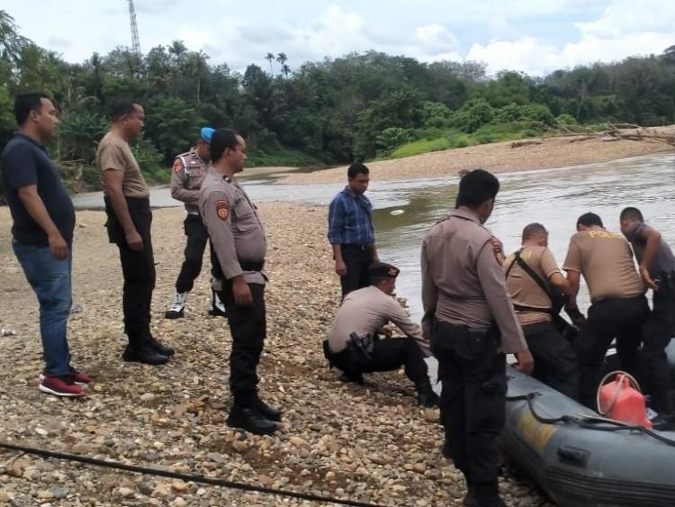 Gelar Razia PETI, Polres Kuansing Temukan 2 Rakit yang Pernah Ditangkap Beroperasi Lagi