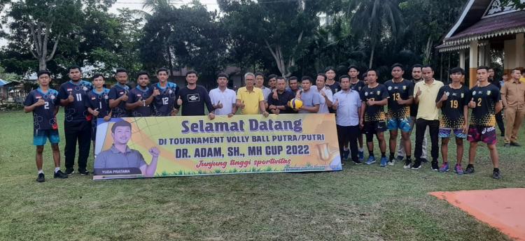 Kuansing Gelar Turnamen Volly Ball Adam Cup, Desa Perhentian Luas Jadi Tuan Rumah Perdana