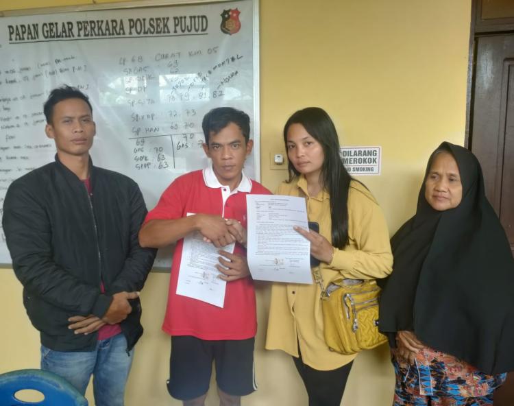 Pasutri di Rohil Kembali Rukun Setelah Mendapat Restoratif Justice Polsek Pujud