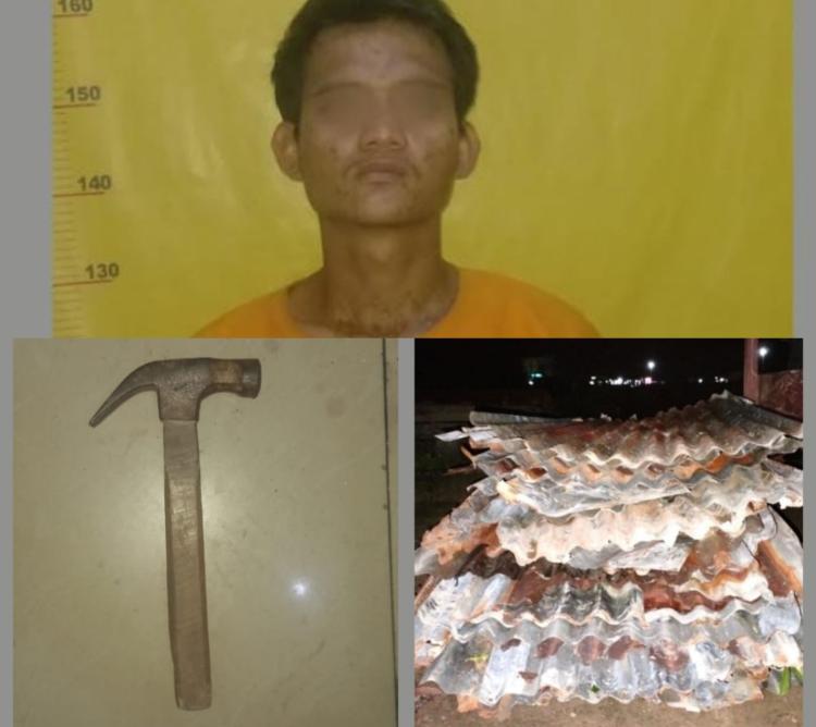 Kakak Beradik Nekat Bongkar dan Curi Atap Seng Pos Imigrasi di Sinaboi Rohil, Pelaku Dibekuk Polisi Saat Beraksi