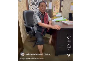 Air Laut Pasang, Rumah Bupati Inhil Terendam Banjir