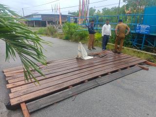 Box Culvert di Tebingtinggi Meranti Terancam Amblas, Dikhawatirkan Distribusi Minyak ke SPBU Terganggu