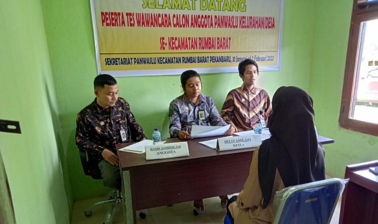 Panwascam di Riau Mulai Interview PKD Hingga 2 Februari, Utus Satu Orang Per Desa