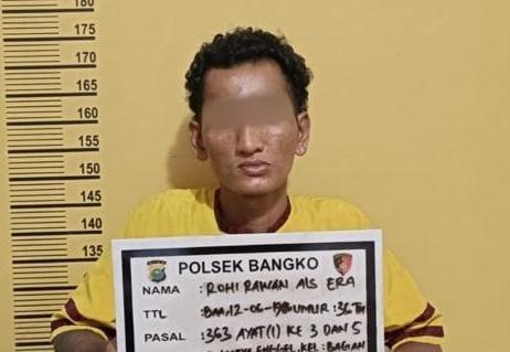 Curi Kabel Listrik di Klenteng, Pengguna Narkoba di Rokan Hilir Terpaksa Berurusan Dengan Polisi