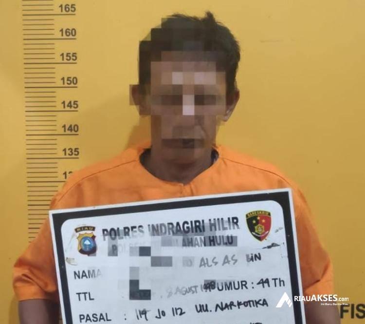 Seorang Pengedar Narkoba di Tembilahan Diamankan Polisi Bersama 6 Paket Sabu Siap Edar