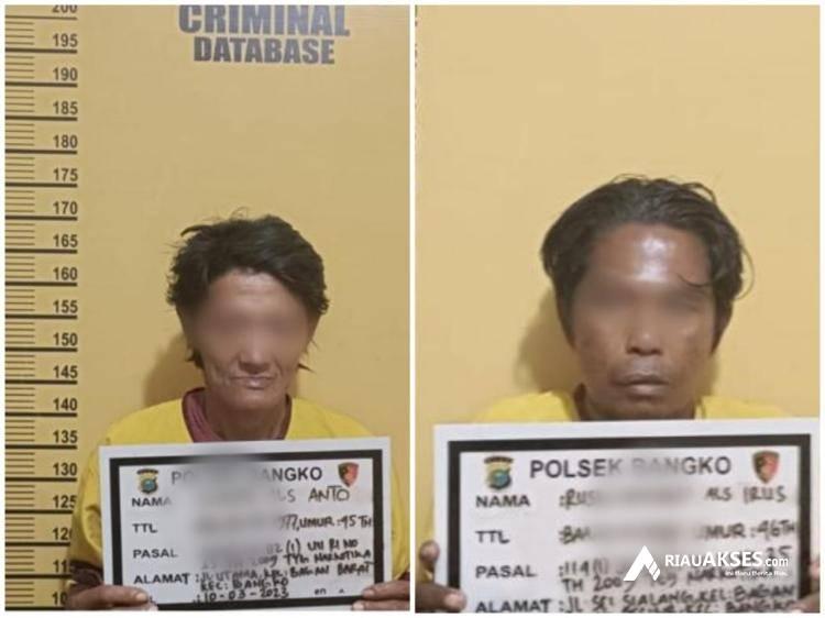 Sering Lakukan Transaksi Narkoba di Pemakaman Tionghoa, Dua Pria Paruh Baya Diamankan Polisi di Rohil