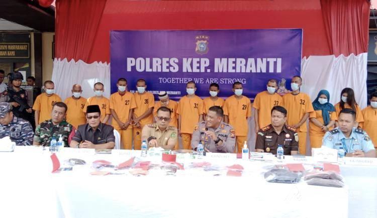 Polres Meranti Musnahkan Barang Bukti Hasil Operasi Cipta Kondisi Jelang Ramadan 1444 Hijriyah