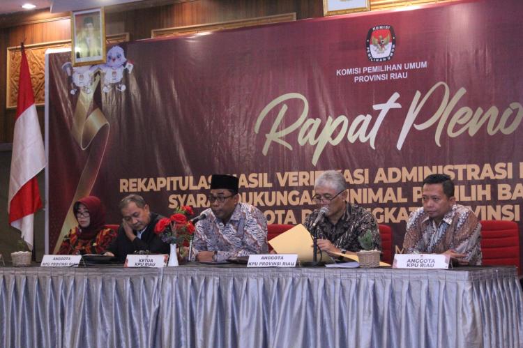 Enam Bacalon DPD Riau Tak Penuhi Syarat Minimal 2000 Dukungan