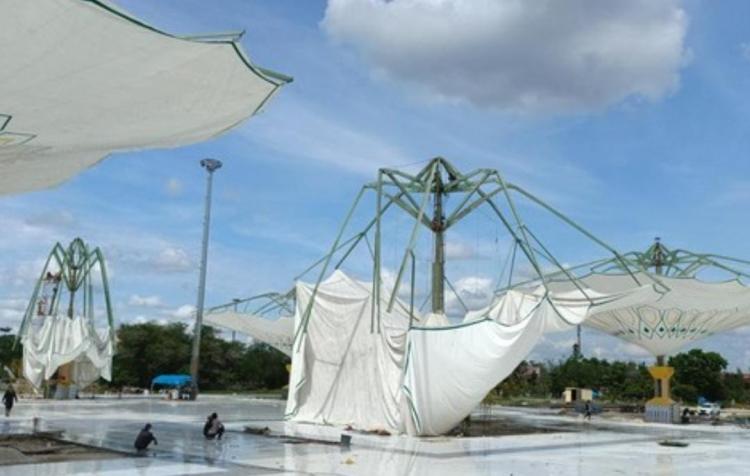 Payung Rp 40 Miliyar Masjid Agung An-nur Roboh Kena Hujan, Hardianto: Tak Bisa Kena Hujan, Jangan Beri Nama Payung!