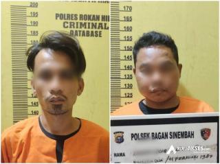 Bikin Resah Warga, Dua Pelaku Penyalahgunaan Narkoba di Rokan Hilir Diciduk Polisi