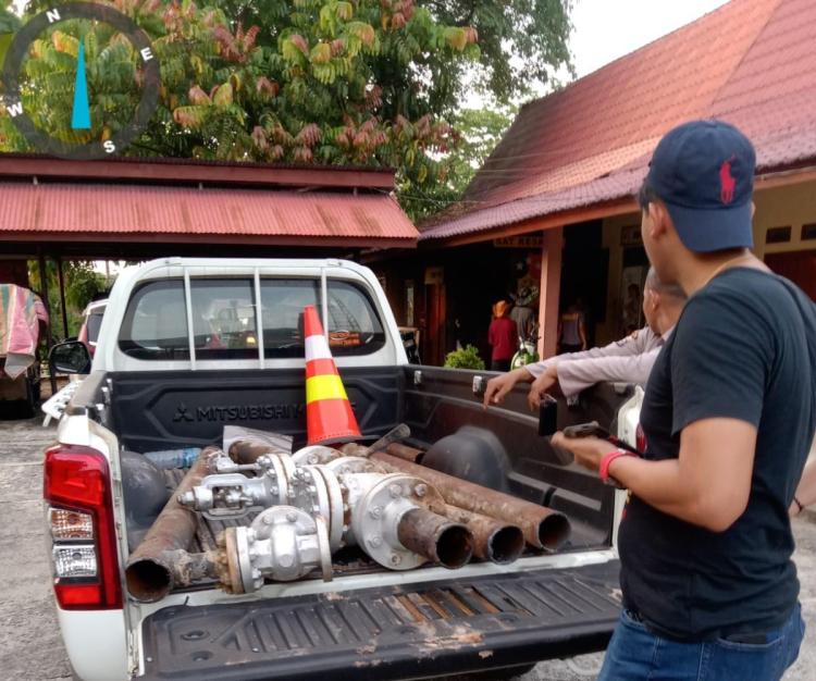 Pipa Minyak PT Pertamina Hulu Energi di Blok Rokan Dibobol Pakai Mesin Las, 2 Pria Ditangkap Polres Rohil