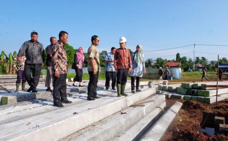 Proyek Gedung Perpustakaan Kepulauan Meranti Alami Keterlambatan Pekerjaan 12,7 Persen, PPK Ngaku Tak Akan Pasang Badan