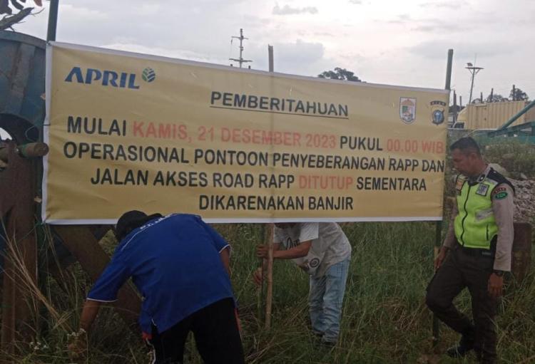 Curah Hujan Tinggi, Mulai Besok Jalan Koridor RAPP Ditutup Sementara 