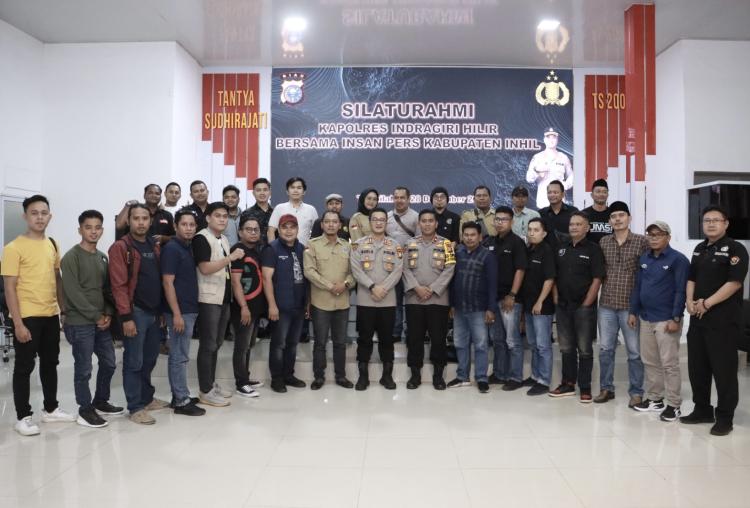 Jalin Sinergi Bersama Insan Pers Lintas Organisasi, Kapolres Inhil Ajak Jaga Kamtibmas Jelang Pemilu