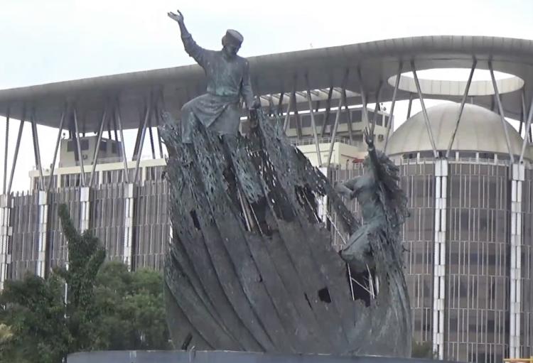 Lagi! Tugu Zapin di Pekanbaru Dijarah Maling, Kondisi Semakin Memprihatinkan