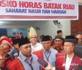 Posko Horas Batak Riau Sahabat Nasir-Wardan Diresmikan, Nasir: Pertebal Kemenangan Kita di 27 November!