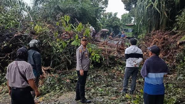 Longsor Akibat Diguyur Hujan Lebat, Jalan Kuansing-Pekanbaru Putus