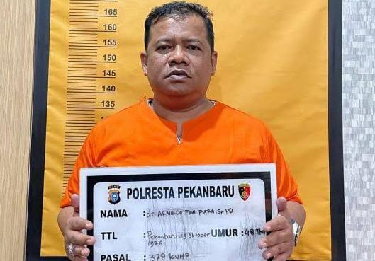 Berkas Tersangka Penipuan Proyek Rp 2,1 Miliar Eks Direktur RS Madani Pekanbaru Dilimpahkan ke Kejaksaan