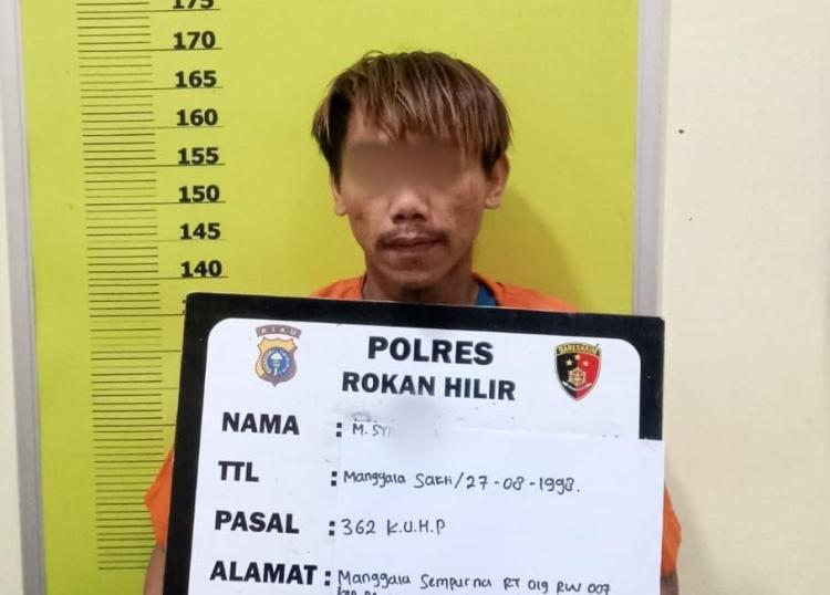 Sepeda Motor Hasil Curian Dicuri Lagi, Pria Ini Tak Berdaya Ditangkap Tim Resmob Polres Rohil