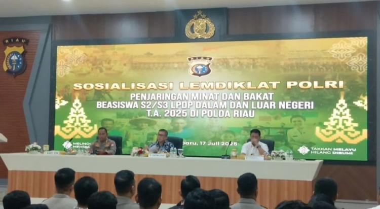 Lemdiklat Polri Buka Pintu Beasiswa S2/S3 LPDP di Polda Riau