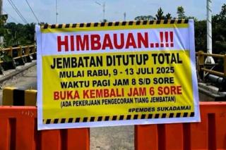 Jembatan Sei Rokan Dibuka Jam Tertentu untuk Warga