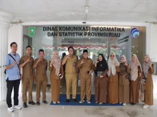 Kadiskominfo Kampar Bahas Pengelolaan Data dan Layanan Publik Digital Bersama Diskominfotik Riau