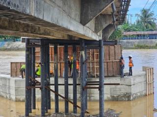 Progres Perbaikan Jembatan Sungai Rokan di Rohul Sudah Capai 86 Persen