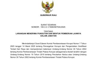 Gubernur Abdul Wahid Larang Keras Pejabat Riau Terima Upeti