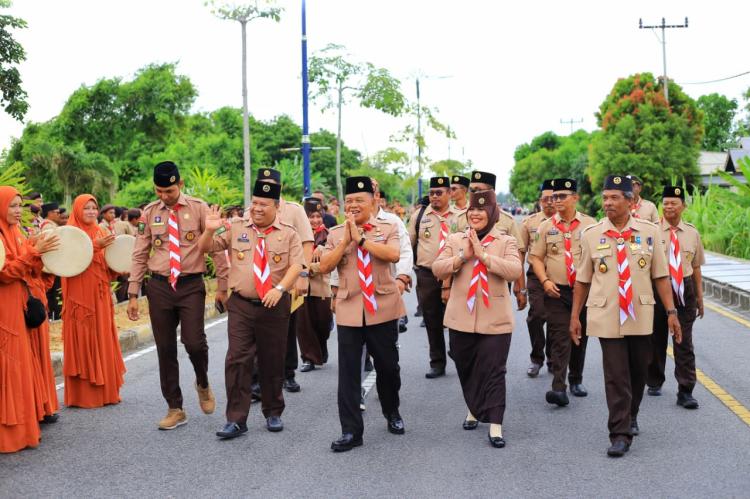 Bangun Generasi Mandiri,  Kepulauan Meranti Gelar Perkemahan Besar III Pramuka 2025