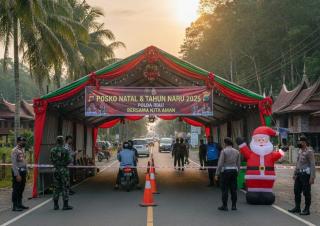 12 Posko Nataru Disiagakan di Jalan Lintas Riau