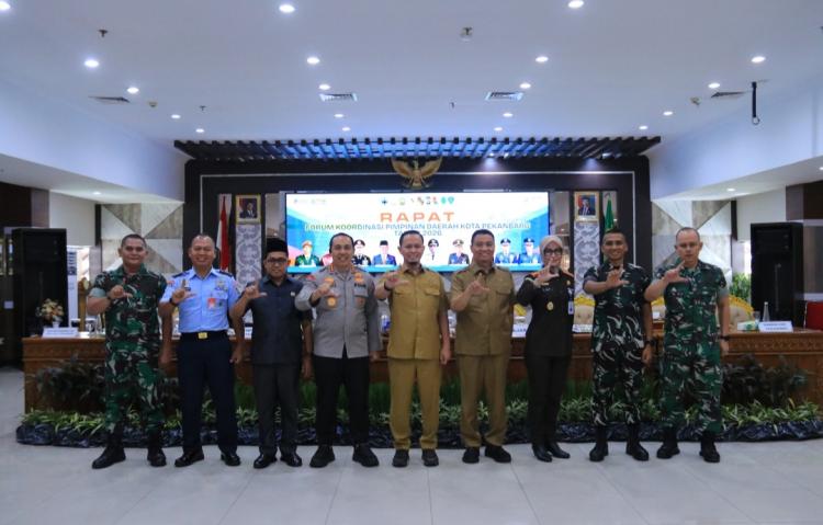 Rapat Forkopimda Pekanbaru, Kondisi Kabel FO dan Cuaca Ekstrem Jadi Perhatian