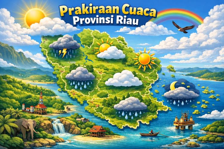 Waspada! BMKG Prediksi Hujan Ringan Menyelimuti Riau Sepanjang Hari