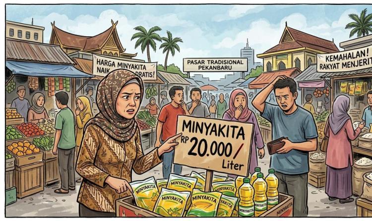 Harga Minyakita di Pekanbaru Tembus Rp20 Ribu