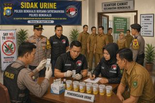 Tes Urine Mendadak di Kantor Desa Bengkalis, Dua Aparatur Desa Positif Amfetamin