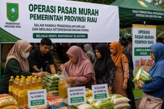 Tekan Inflasi, Pemprov Riau Gelar Operasi Pasar Murah di Pekanbaru, Kampar, dan Dumai